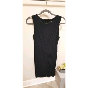 Black, faux wrap dress